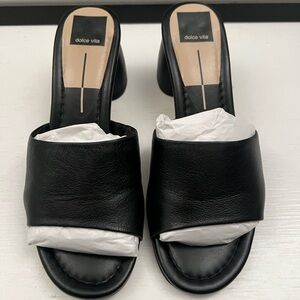 Dolce Vita Black Leather Mules